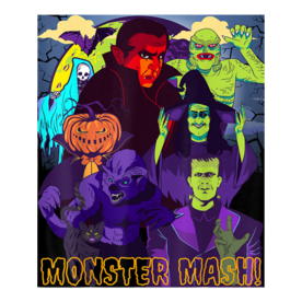 TWEAR TEE's Monster Mash Halloween Costume Funny Monster T-Shirt