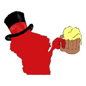 Wisconsin State Top Hat Beer - Wisconsin Badgers c