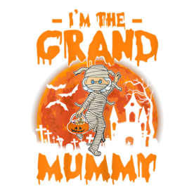 Womens Funny Grandma Halloween Costume Gifts I'm The Grand Mummy T-Shirt