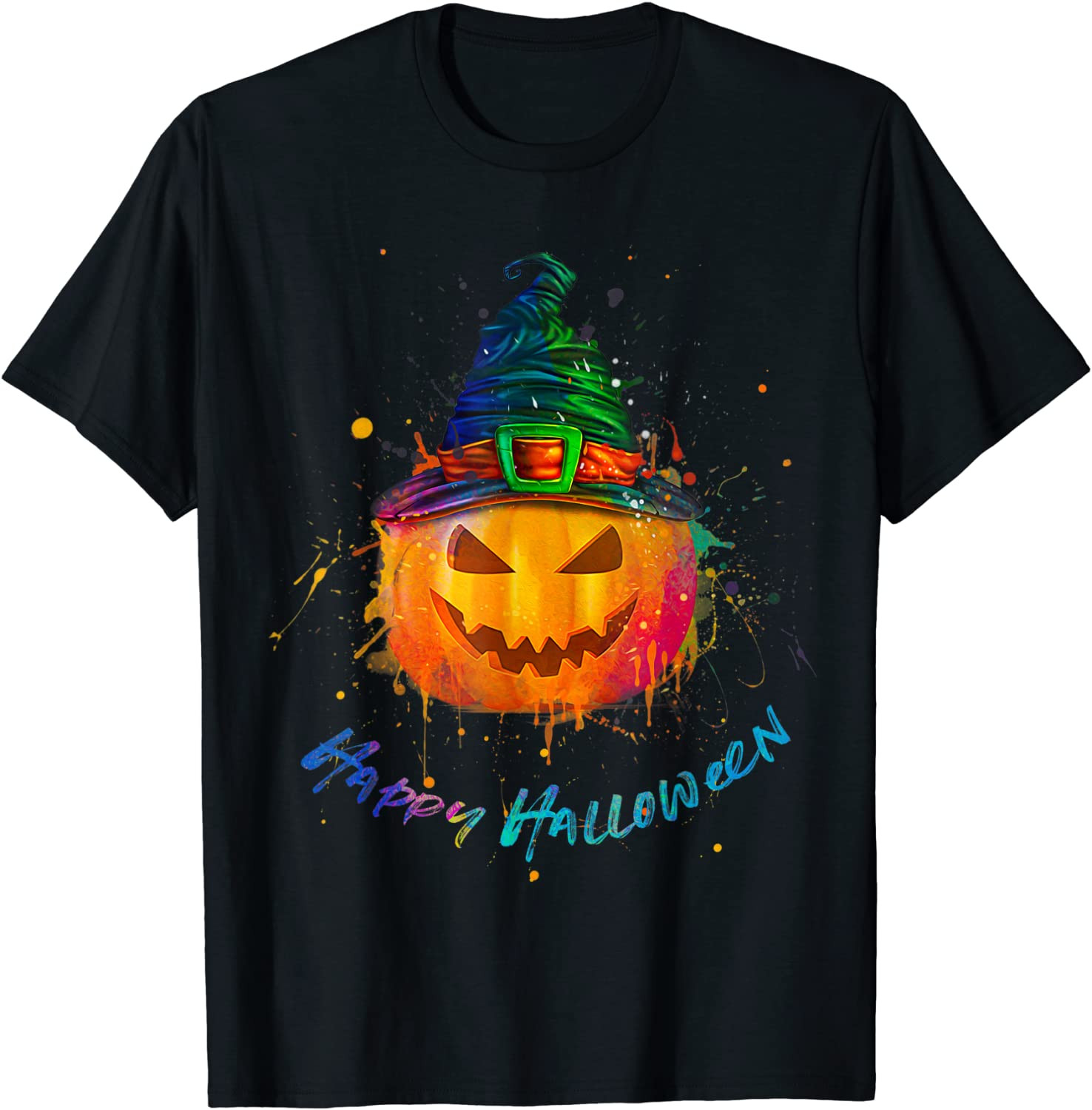 Very Cool Looking Scary Happy Halloween Pumpkin T-Shirt